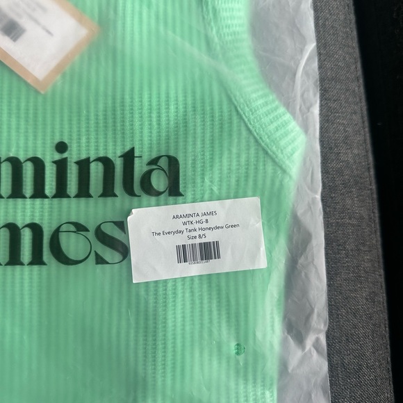The Everyday Tank in Honeydew Green Scoop Neck Cotton Waffle Size 8 Small NWT - Picture 9 of 9